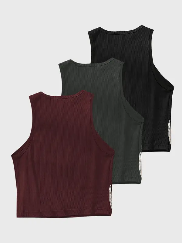 Women's Skeleton Print Round Neck Tank Top, Summer Clothes Women, Fashion Casual Crew Neck Sleeveless Top For Daily Holiday Vacation, Ladies Summer Clothes 5