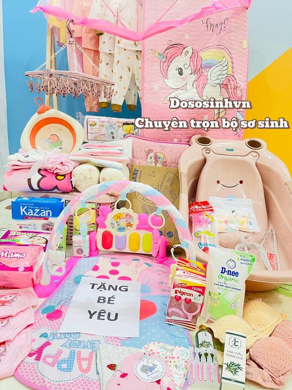 Set Đồ Dùng Quần Áo Sơ sinh, Phụ Kiện Đồ Dùng Cần Thiết Cho Trẻ Sơ Sinh, Khăn Xô, Tã Lót, Sữa Tắm Các Loại