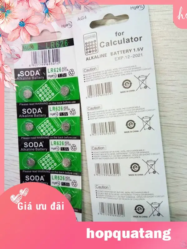 Pin cúc áo LR44 AG13 LR1130 AG10 CR2032 LR626 LR621 AG4 LR41 AG3 (vỉ 10 viên) 6