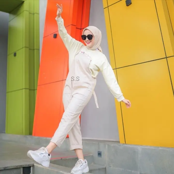 Jumpsuit Overall Viral # Baju Kodok Wanita # Jumpsuit Korrean style # Jumpsuit Muslimah