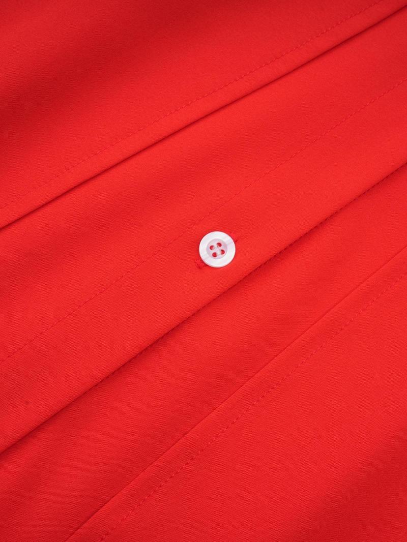 Product Introduction of Women's Plain Wrap High Low Hem Button Front Shirt, Casual Long Sleeve Collared Top for Fall & Winter, Women's Clothing for Daily Wear, Clothes for Women 4