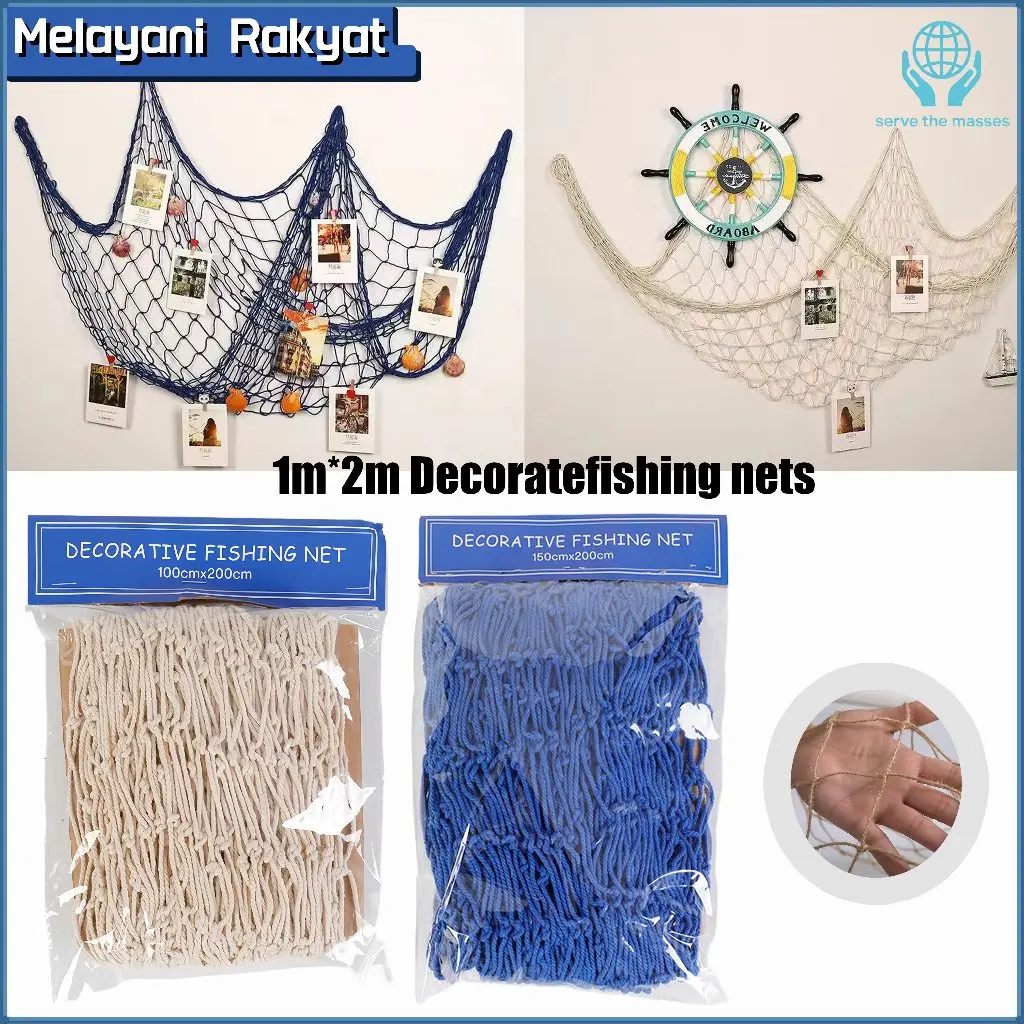 Hiasan Dinding Jaring Kerang 1m*2m Dekorasi Mediterania - Shop | Tokopedia