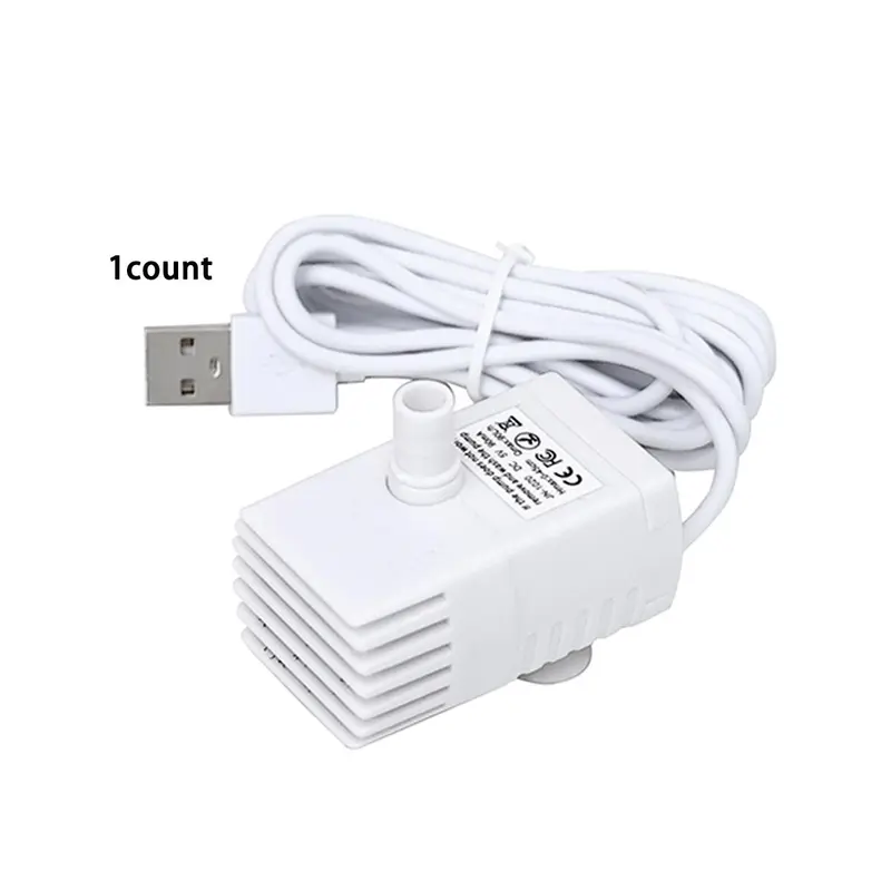 Cat Water Fountain Pump, USB Rechargeable Pet Water Fountain Replacement Pump, Pet Water Fountain Pump for Cat Water Fountain 8