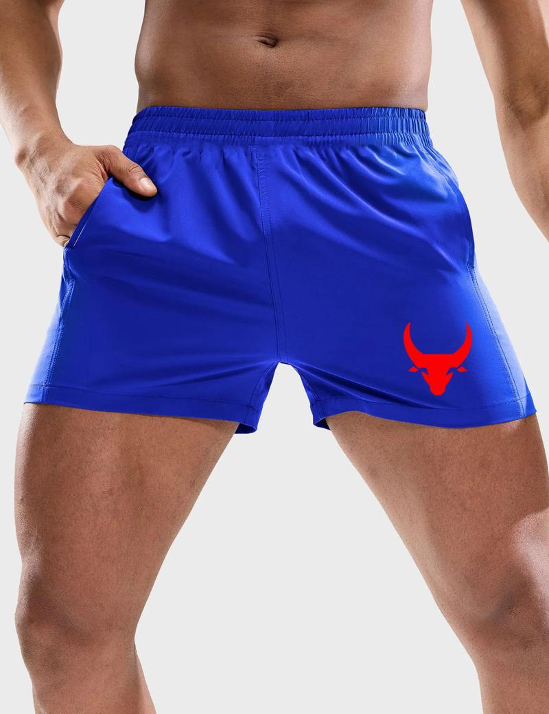 Product Introduction of Summer men's sports bullhead shorts with zippered pockets, suitable for running and fitness, breathable quick drying shorts 4