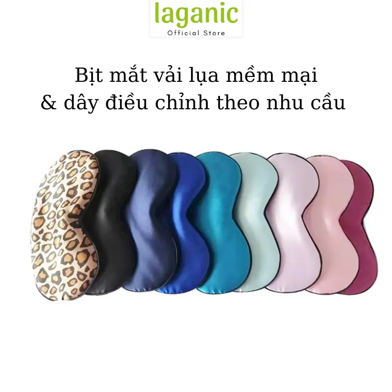 Bịt mắt ngủ lụa thoải mái, mềm mại dây điều chỉnh được 0