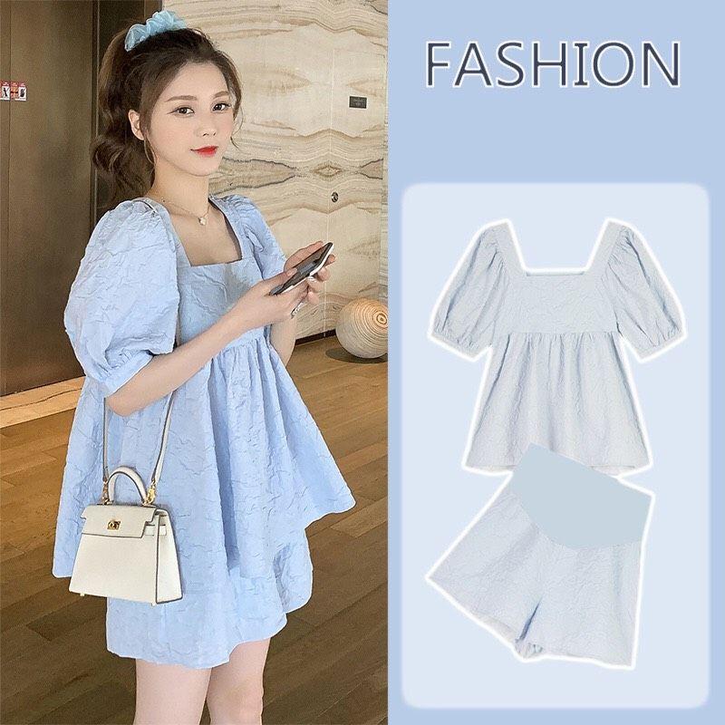 Bộ đồ bầu đùi chất đũi Hàn mềm mại siêu đẹp mặc bầu và sau sinh BB811 quần áo & phụ kiện thai sản 2