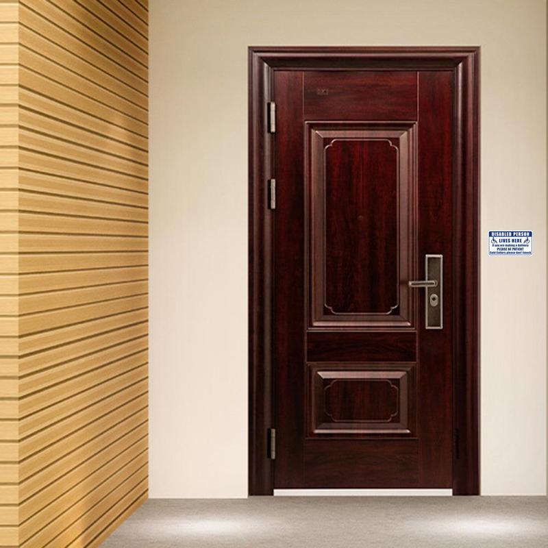 Disabled Person Themed Remind Door Sticker, 3pcs/set Creative Warm Remind Door Sticker, Home Accessories Warning Notice Vinyl Door Sticker for Daily Use 3