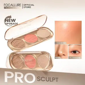 FOCALLURE Pro Sculpt 3-in-1 Palette Blush Contour Highlighter