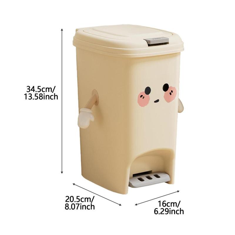 Product Introduction of Kitchen Step Trash Can Kitchen Waste Basket for Bedroom Toilet Garage 0