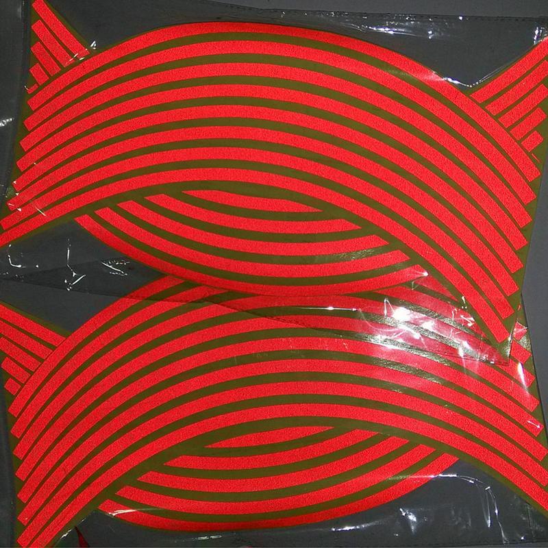 Miếng dán vành phản quang xe máy, 16 miếng dán bánh xe 18 inch, dải biển báo an toàn.