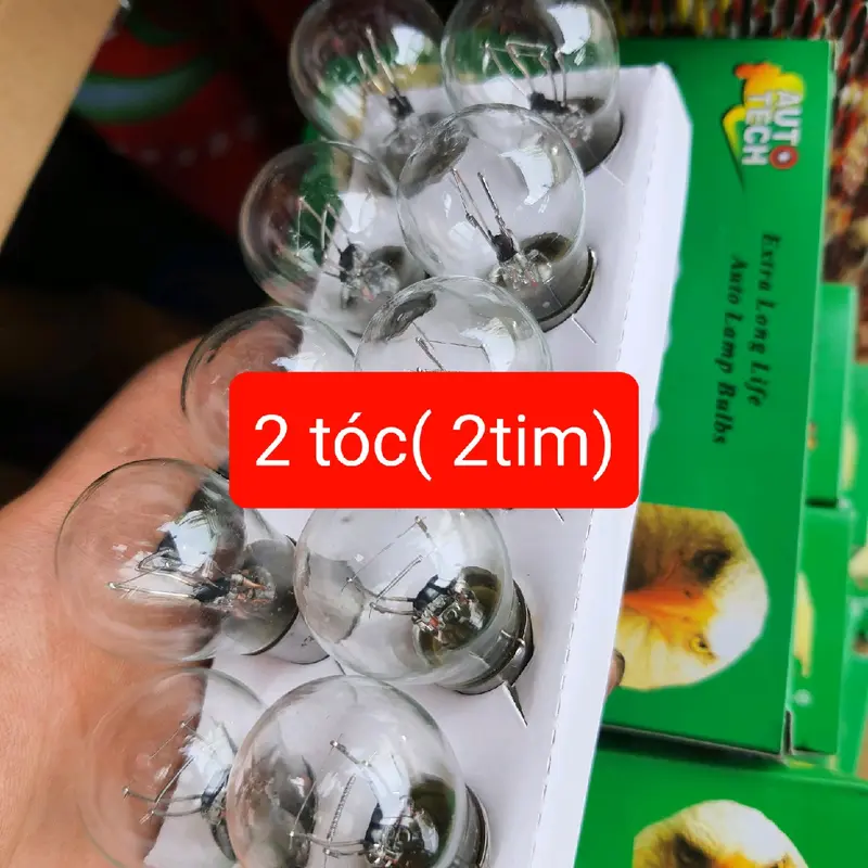 hộp 10 bóng đèn xi nhan, đèn phanh 12v 24v 21w xe tải, xe hơi, máy công trình Phụ Tùng 2