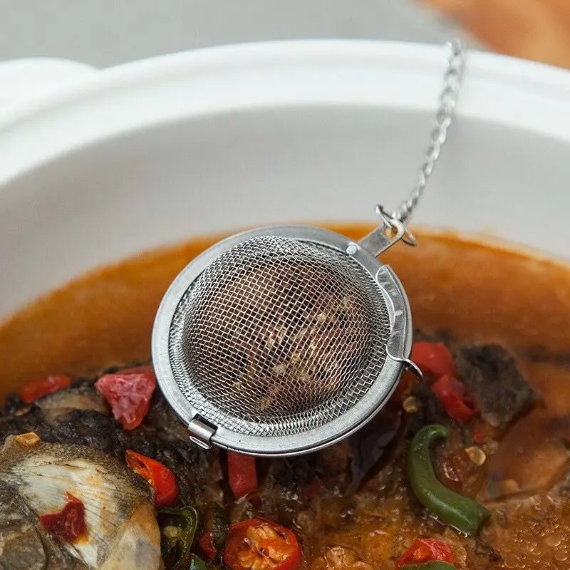 Saringan Multifungsi Stainless Steel Filter Bundar Teh Kopi Bumbu Masak Rempah Herbal Jamu Kitchenware 3
