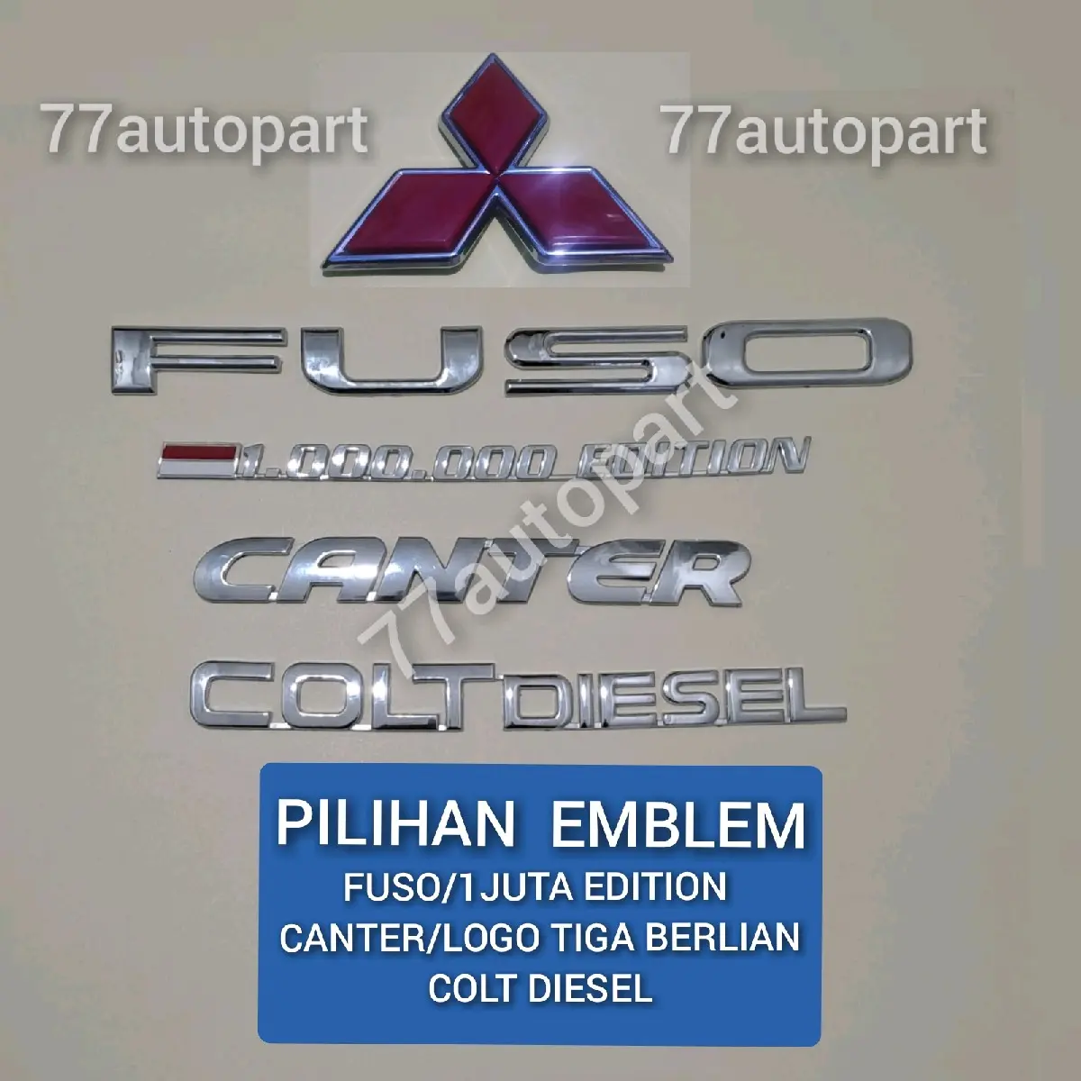 Emblem Mitsubishi  3 Berlian Fuso Colt Diesel 1 Juta Canter