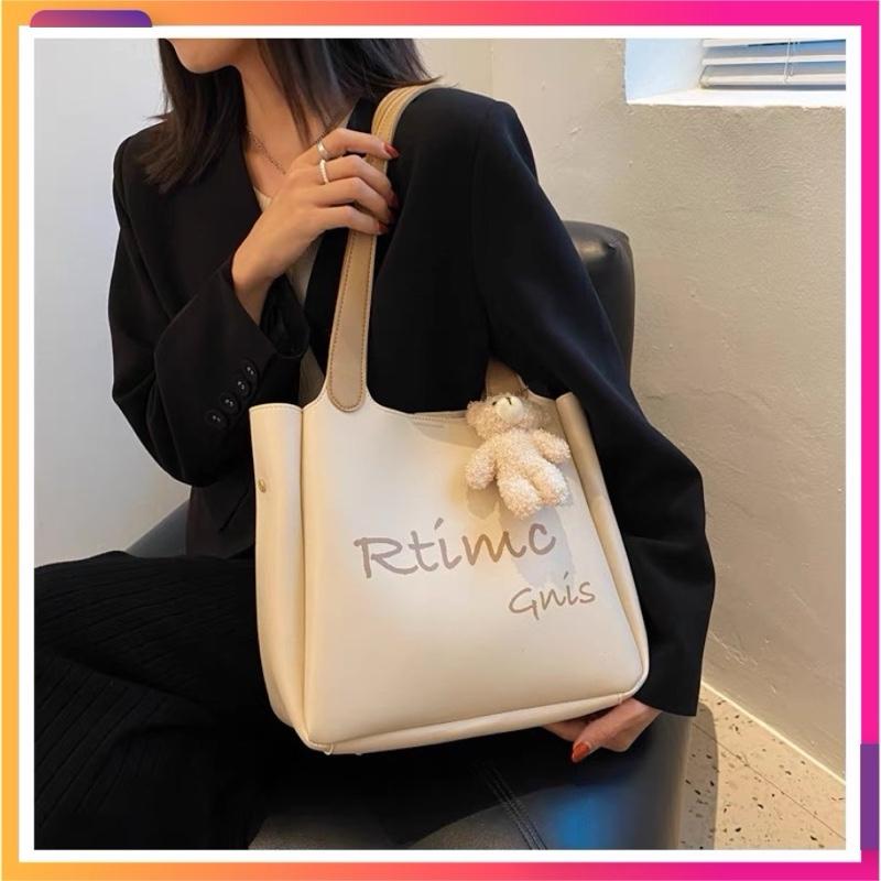   Tặng charm gấu  Túi tote đeo vai dễ thương da mềm đi chơi đi học Rtimc 