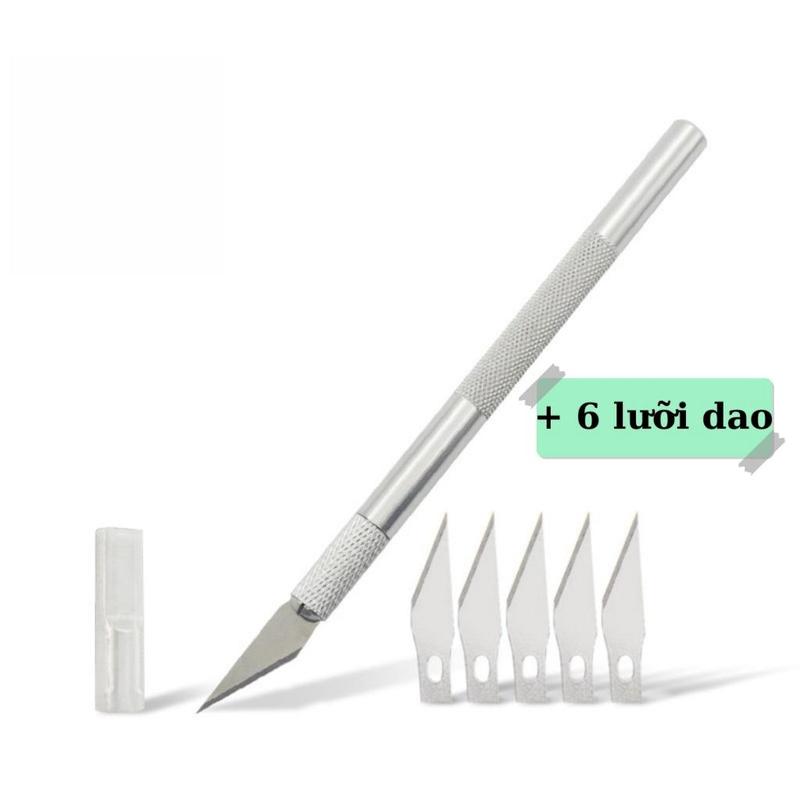 Dao Cắt Washi Tape Tỉa Sticker Dụng Cụ Dán Bullet Journal Tiện Lợi Kèm 6 Lưỡi Dao Thông tin sản phẩm: - Loại s