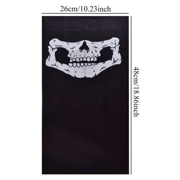 Masker Bandana Half Face Motif Skull Tengkorak / Kopaska, Kopassus Topeng Army Aksesori