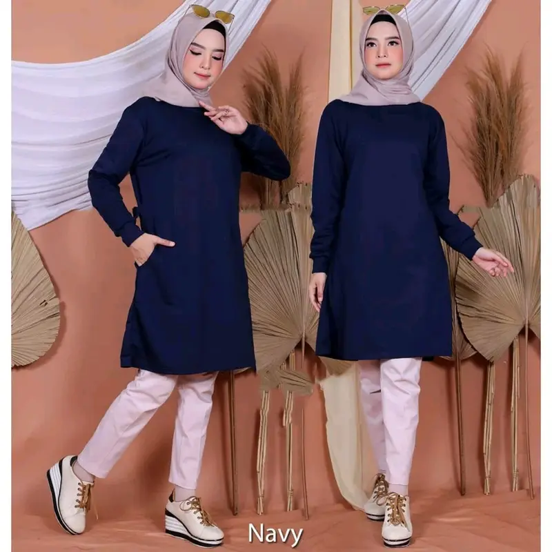 kaos tunik wanita polos ukuran XL fit to XXL dan 3XL 8