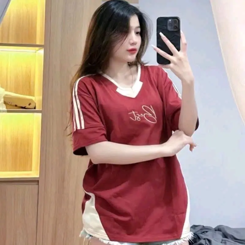 [MỚI ] ÁO PHỐI 16 BEST, cổ tim đôi, tay lỡ, form rộng. Ba màu TRẮNG , ĐEN, ĐỎ ĐÔ Có 3 size M, L, XL Women Top Voi Voan 4