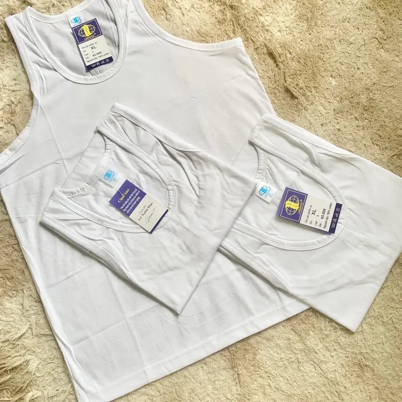 Combo 5 Áo lót nam cotton, siêu thấm mồ hôi, màu trắng (menswear) - Ảnh chụp thật 100% 0