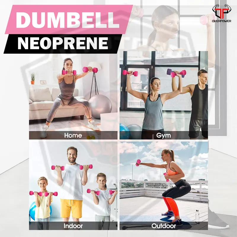 Dumbell Neoprene 2Kg /Barbel Mini/Dumbel Warna/Kecil/Karet/2 Kg/Vinyl 3