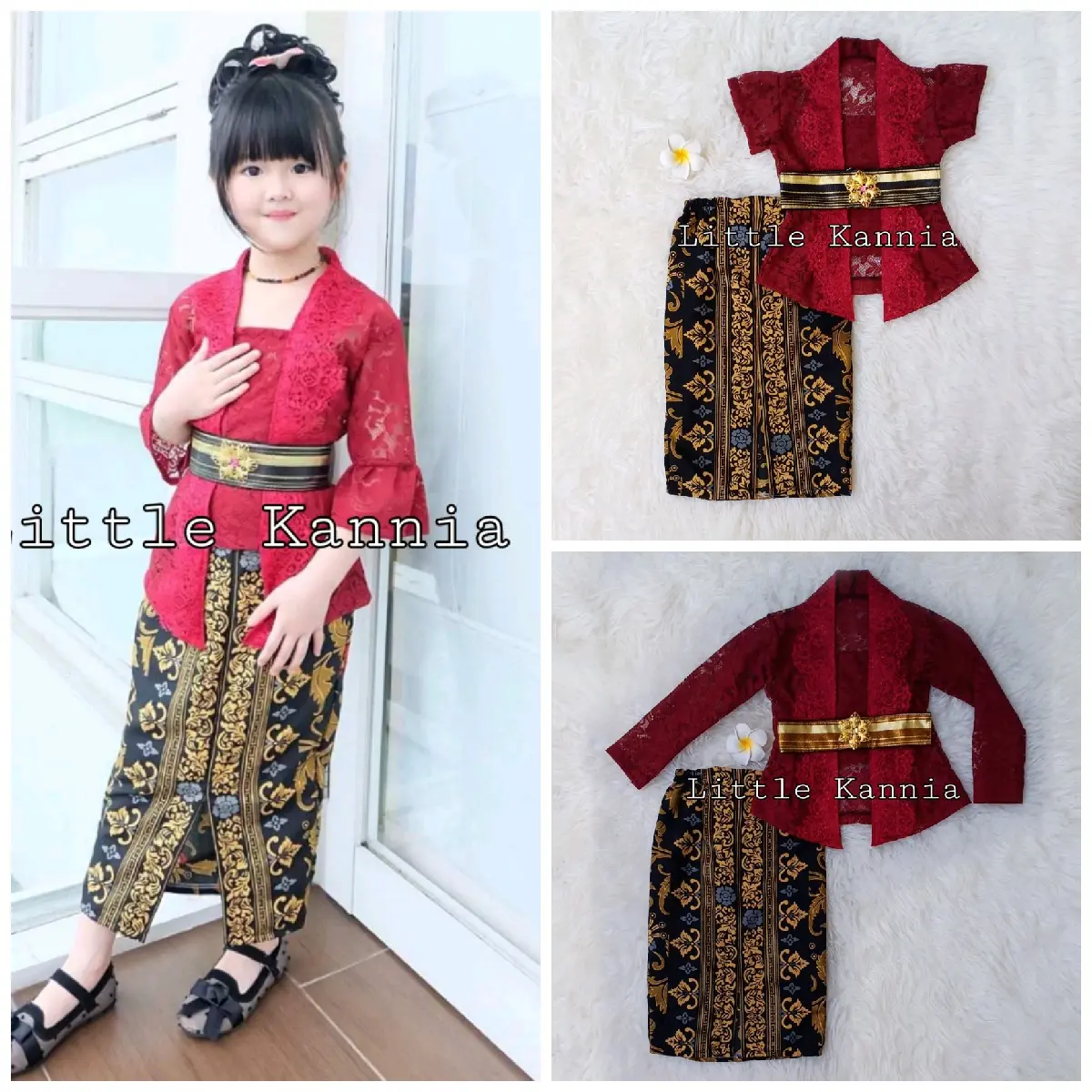 SET KEBAYA ANAK KARTINI WARNA MAROON