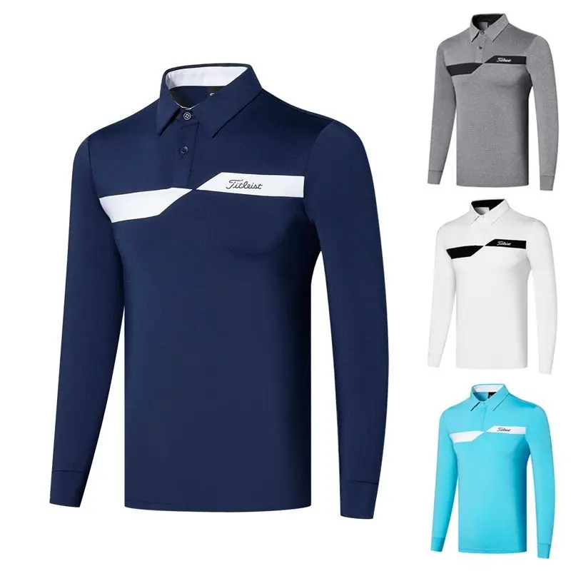 Quần Áo Golf, Bộ Sưu Tập Mùa Thu Mới, Dành Cho Nam Giới, Áo Thoải Mái Và Nhanh Khô, Dài Tay, Phong Cách Thường Ngày Thấm Hút Mồ Hôi, Thích Hợp Cho Các Môn Thể Thao Ngoài Trời, Độ Đàn Hồi Cao, Thời Trang, Cx240116