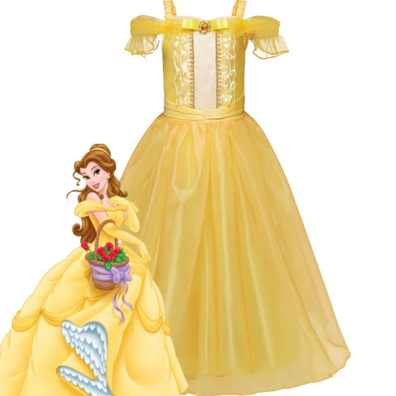 Váy Công Chúa Dài, Cho Bé Gái, Chủ Đề Công Chúa Mùa Hè, Nàng Tiên Cá Nhỏ, Cô Dâu Công Chúa Cinderella, Váy Nhập Vai Halloween, Thích Hợp Cho Tiệc Sinh Nhật Bé Gái, Váy Công Chúa 4