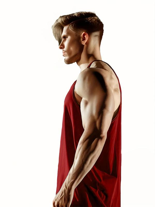 Men's Cross Print  Sports Tank Top,  Casual Comfortable Breathable Quick Drying Sleeveless Sports Top for Gym Workout Running, Men's Sportswear for All Seasons 5