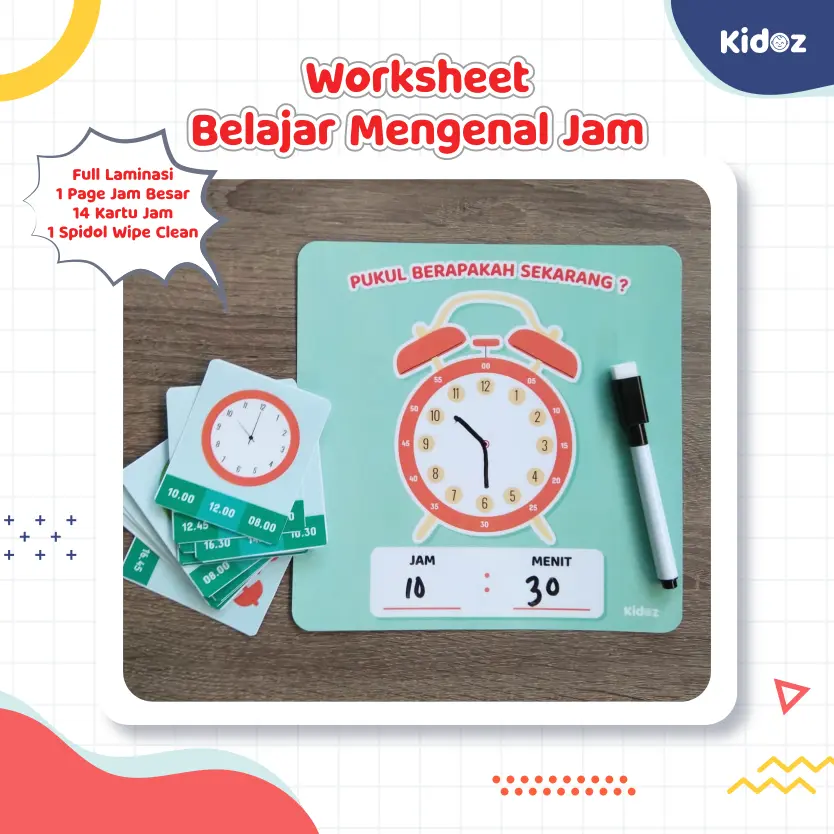 Mainan Edukasi Belajar Mengenal Jam