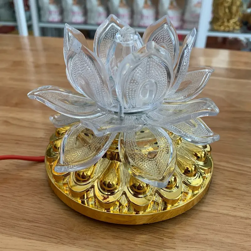 Đèn hoa sen - đèn led- 7 màu - đèn hoa sen xoay 8