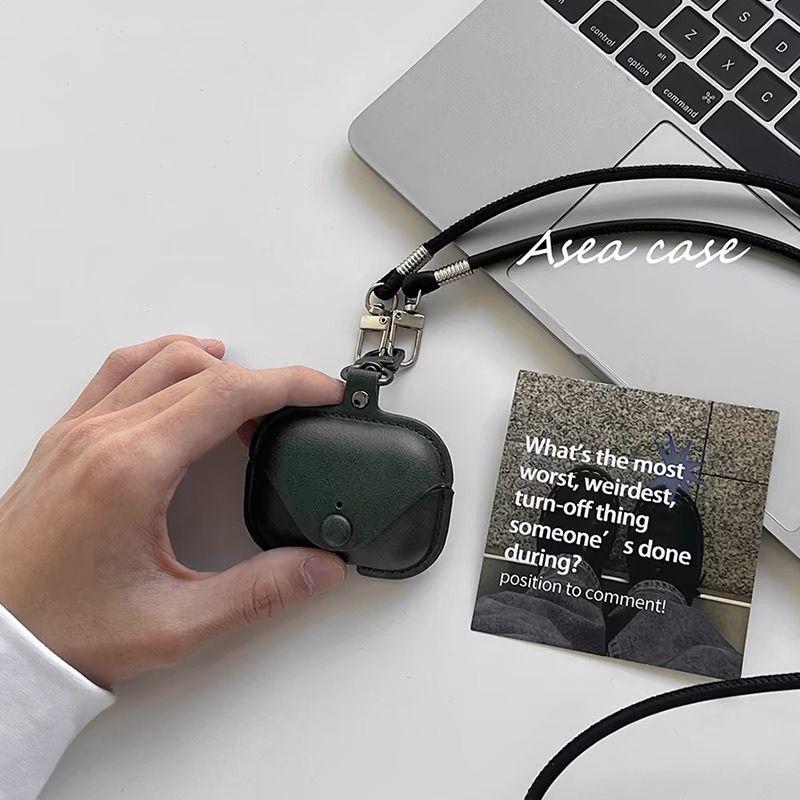 Product Introduction of Vỏ Bảo Vệ Tai Nghe Bằng Da, Phong Cách Cổ Điển Thích Hợp Cho Apple AirPods Pro Thế Hệ Thứ Hai / Thứ Ba, Có Dây Đeo Buộc, Màu Trơn Mới 14