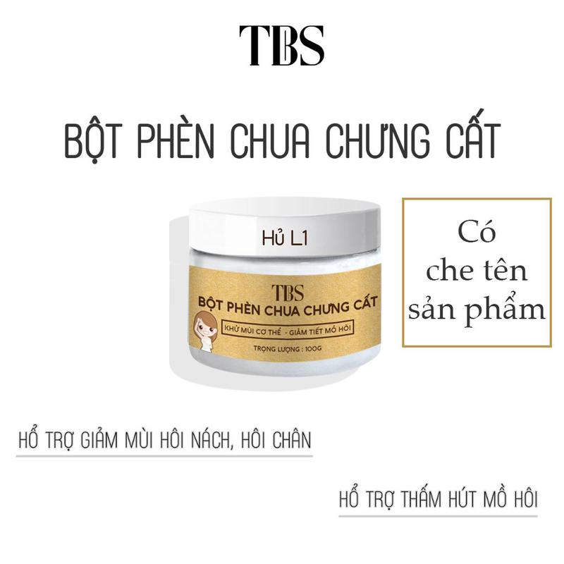 BỘT PHÈN CHUA CHƯNG CẤT - Khối lượng : Hủ 50g L1, 100g L1, 50g L2, 100g L2