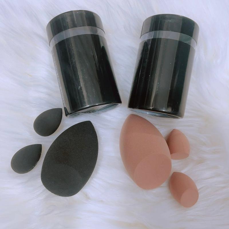 Bông Mút K--un Set Gồm 3 Chiếc 1 bông lớn và 2 mút nhỏ sử dụng để tán kem nền trong makeup