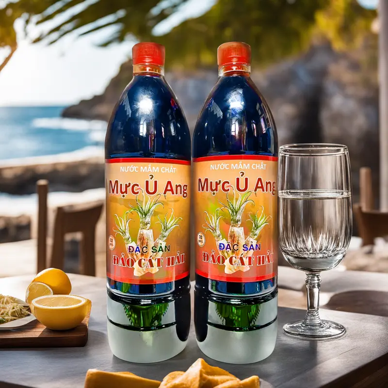 Hai Chai Nước Mắm Chắt Cá Mực (2L)- Ủ 3 năm - Đặc sản đảo Cát Hải Nước Sốt Gia Vị Chua 5