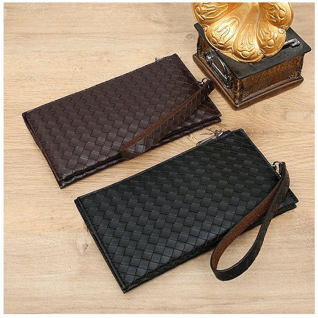 Product Introduction of 20252023 New Men's Clutch Fashion Wallet Business Leather Woven Versatile Handbag Young Men's Clutch Bag 4