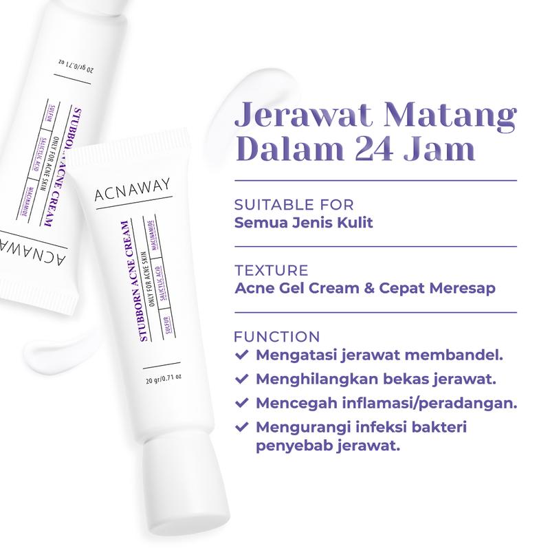 ACNAWAY Bundle Acne Kill Kit 3 in 1 - Mugwort Moisturizer + Mugwort Gel Mask + Stubborn Cream 3