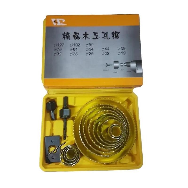 Bộ mũi khoan khoét lỗ tròn thạch cao gỗ Ø19-127, bộ khoét lỗ trần thạch cao, tạo lỗ doa, khoét nhựa hợp kim , nhôm , nhựa , gỗ mềm