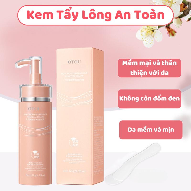  Kem Tẩy Lông OTOU kem wax lông tay chân Kem Tẩy Lông Dưỡi Cánh Tay Toàn Thân Nhẹ Nhàng Không Để Lại Vết Thâm Đen Không Đau Rát 
