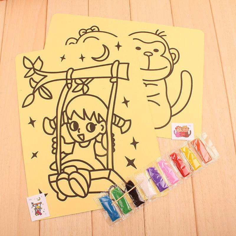 Product Introduction of 10 Tấm Tranh Cát Cho Bé Size 16 x 21 Có Cát Sẵng Nhiều Mẫu Đẹp Tha Hồ Sáng Tạo Đồ Chơi Toy Tập Tô 3