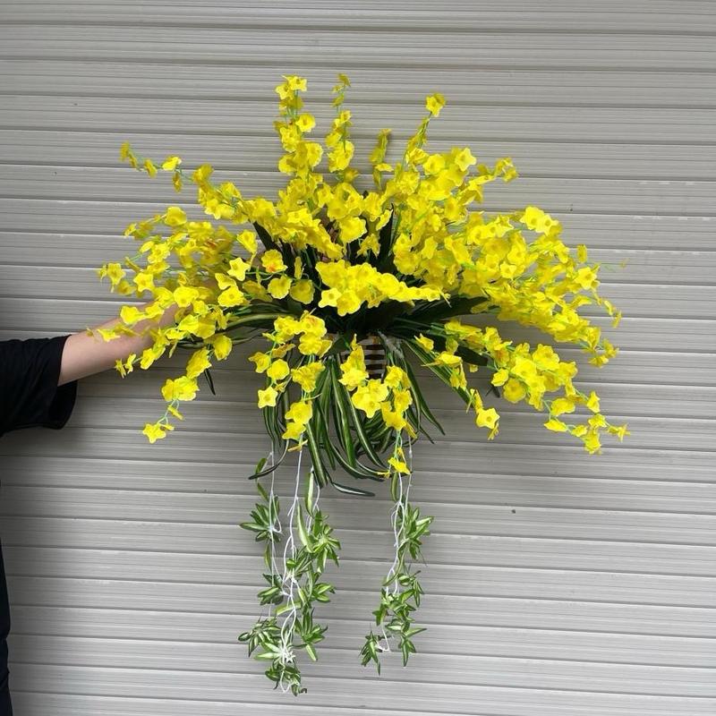 Giỏ lan vũ nữ treo tường Hoa treo tường trang trí Decor