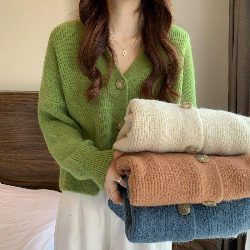 Product Introduction of Áo Cardigan Len, Cổ Chữ V, Dáng Rộng Rãi Và Phong Cách Lười Biếng, Dài Tay, Áo Len Mùa Thu, Áo Khoác Nữ, Hàng Mới Về Thu Đông 2024 Top Women 10