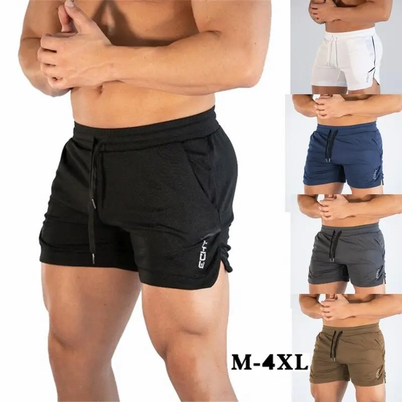 In Stock Muscle New Sports Shorts Men's Outdoor Running Workout Quick-Drying Beach Three-Point Pants Fashionable sports shorts for men