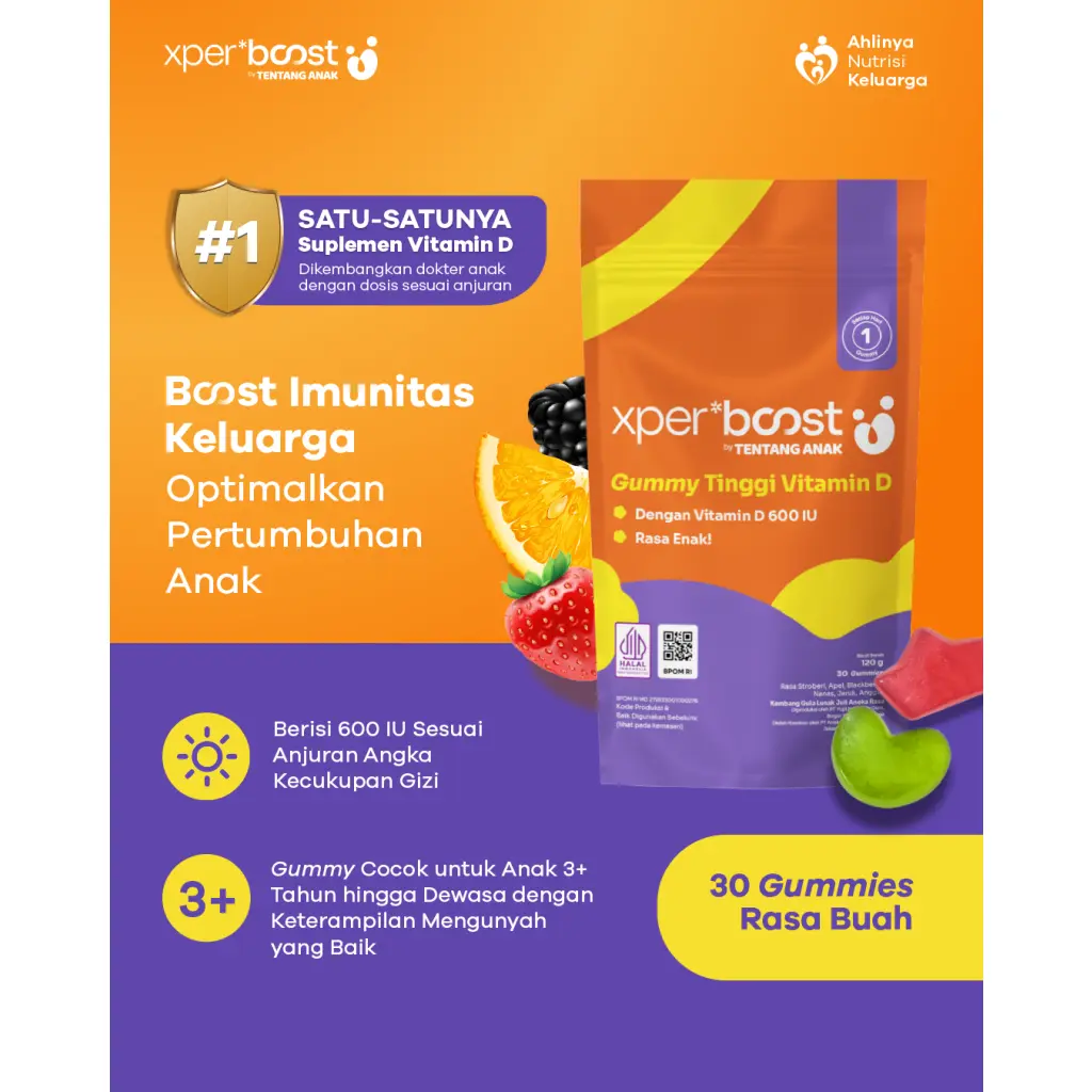 Expert Boost Vitamin D Paket 30 hari (Isi 30 gummy) - Shop | Tokopedia