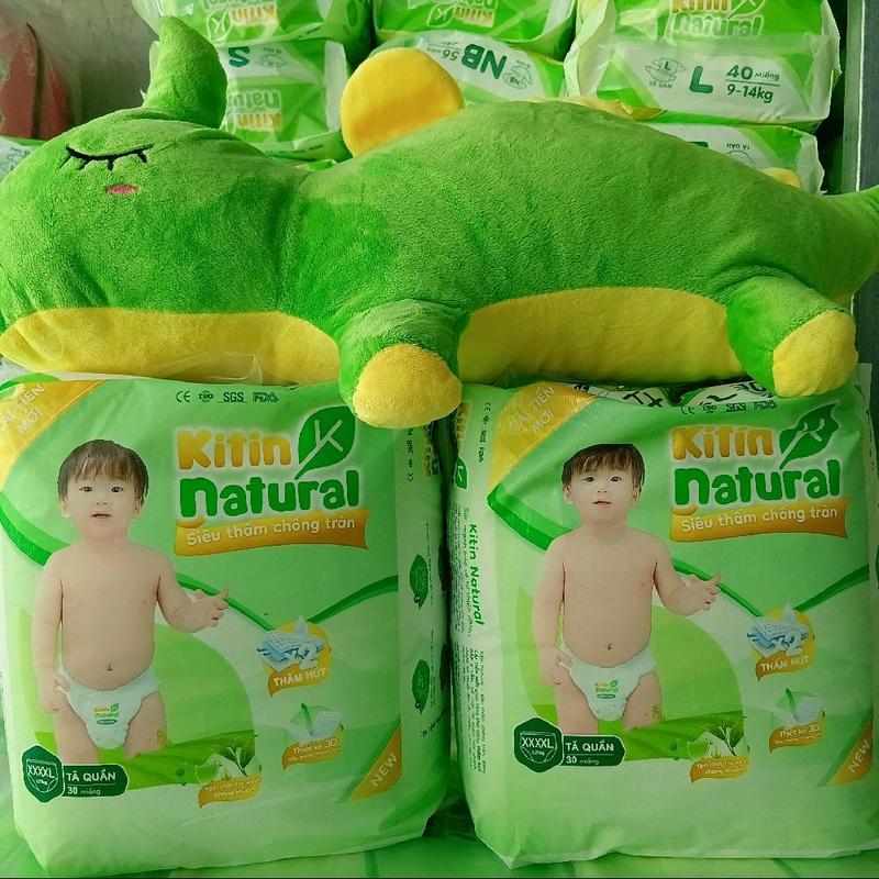 [tích điểm đổi quà] bỉm tã kitin natural với tinh chất trà xanh mềm mỏng thấm hút tốt. tã dán và tã quần cho bé 6