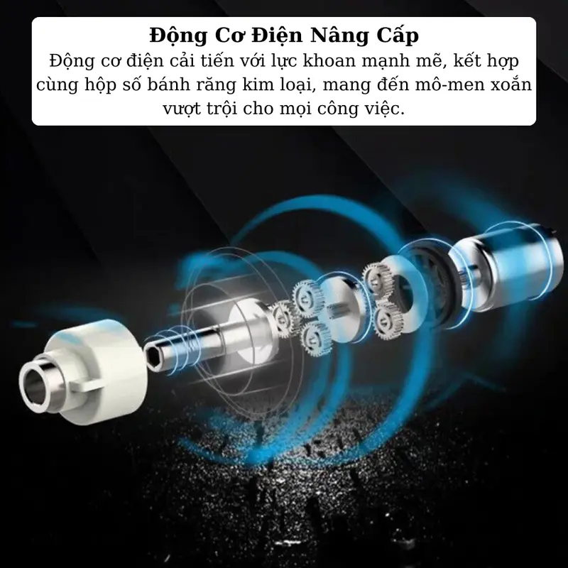 Bộ Khoan Vít Điện Cầm Tay 47 Chi Tiết Gập xoay 180 độ linh hoạt Pin tích điện mạnh mẽ - Đa Năng, Hỗ Trợ Tối Ưu Mọi Công Việc 1