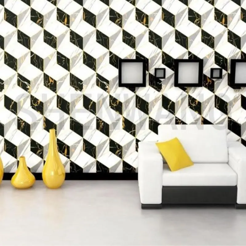 Wallpaper Dinding Motif Kubus 3d 45cm x 9m 1