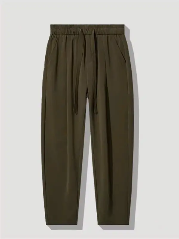 Quần dài Baggy nam HUMAN cạp chun chất thun co giãn cao cấp thấm hút mồ hôi thoáng mát thanh lịch Menswear 0