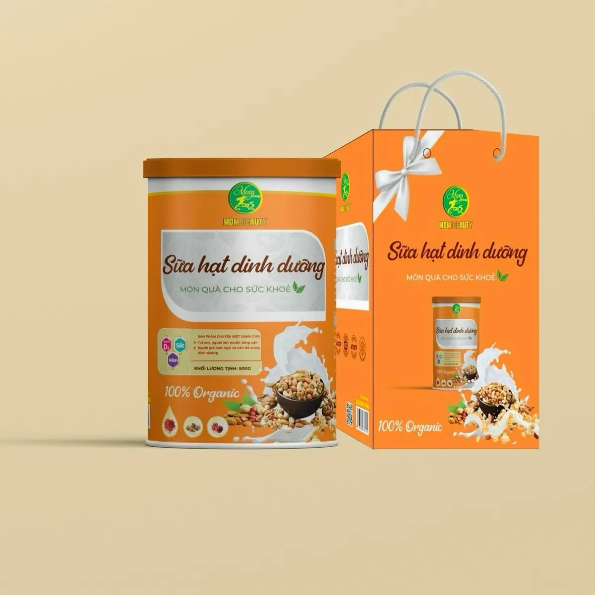Sữa hạt dinh dưỡng vị dâu tây hộp 500gr