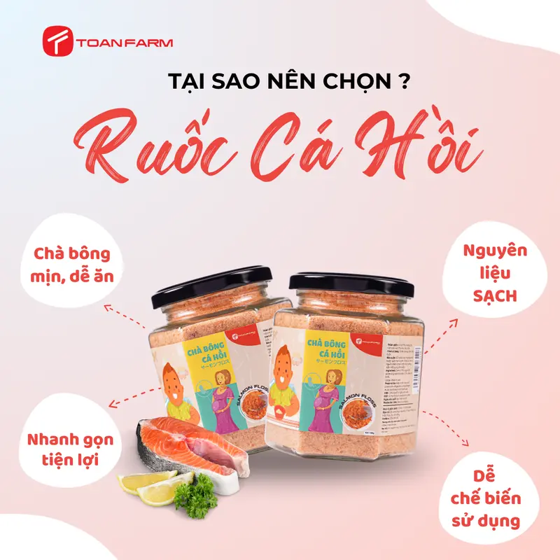 [Đặc Biệt] Ruốc Chà Bông Cá Hồi Cho Bé Ăn Dặm - Thơm Ngon Ăn Liền - Không Có Vị Tanh - Tơi Mịn - Food Ăn Vặt 5