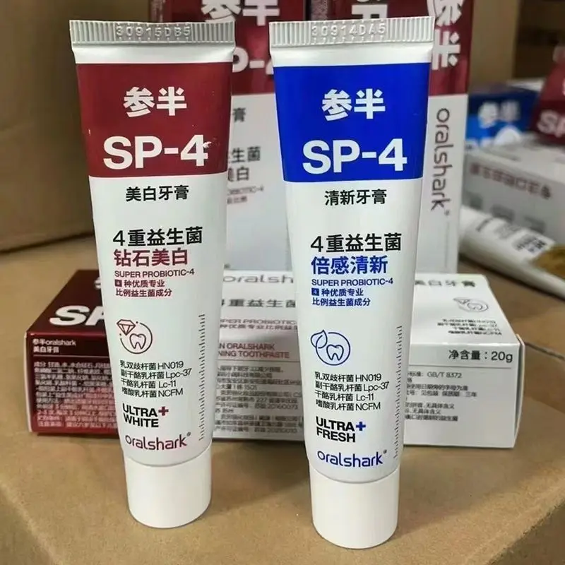 [Genuine Goods Mixed] SP-4 Oral Shark Whitening Toothpaste Probiotics Stain Removal Brightening Fresh Breath Travel Pack